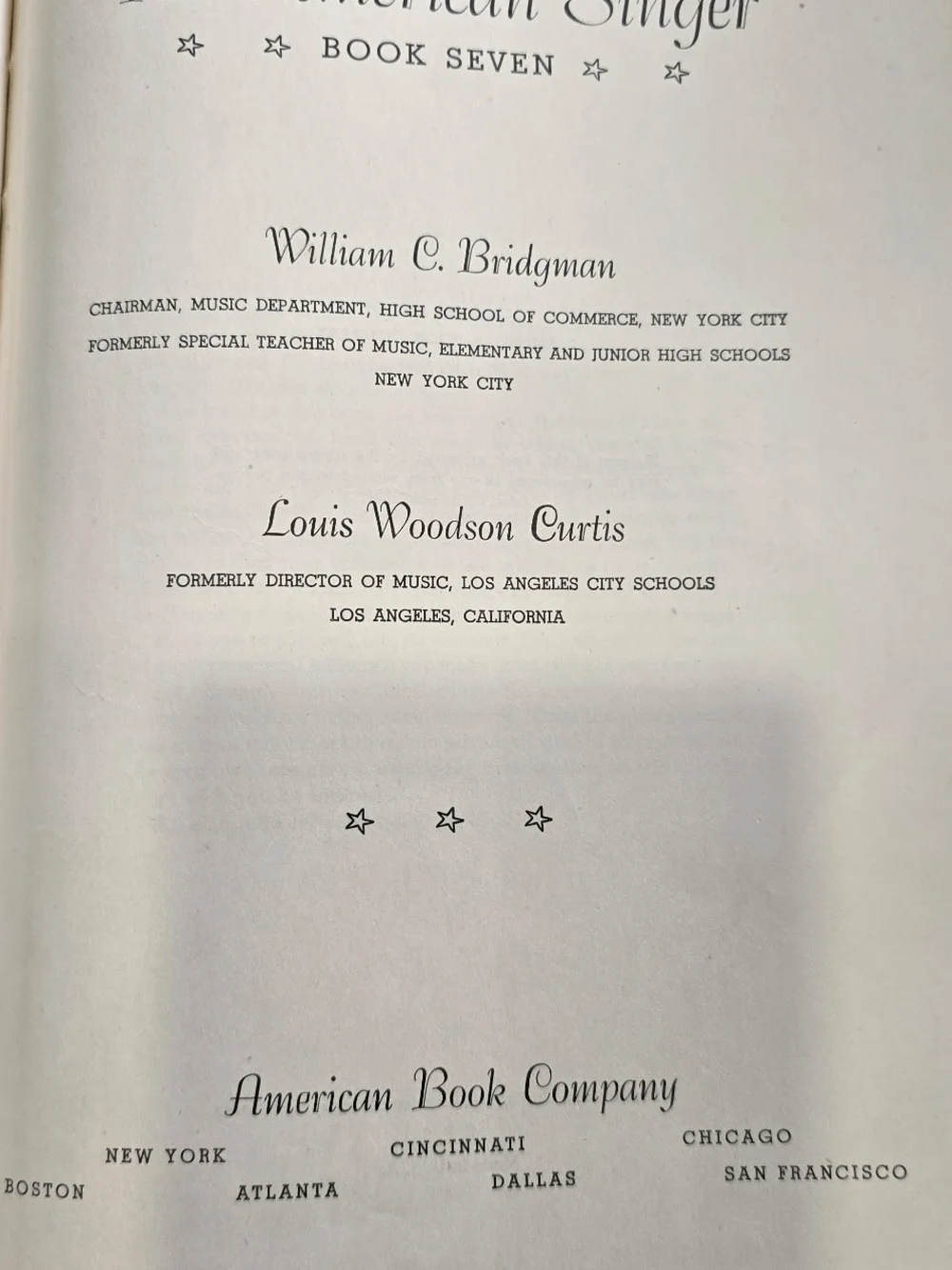 The American Singer Book 7